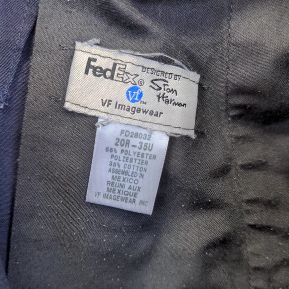 FedEx Mens VF Imagewear Reflective Uniform Pants Blue size 20R-35U Pockets - Picture 14 of 14